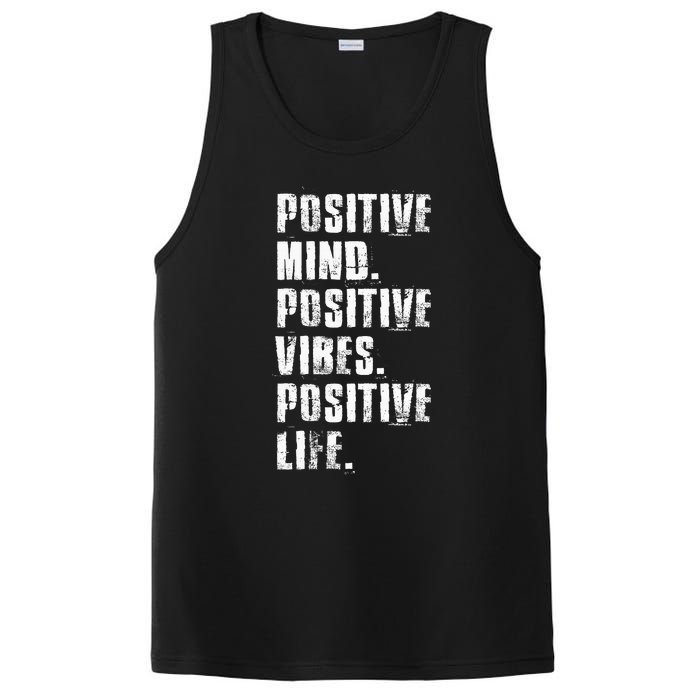 Positive Mind Positive Vibes Positive Life Motivational PosiCharge Competitor Tank