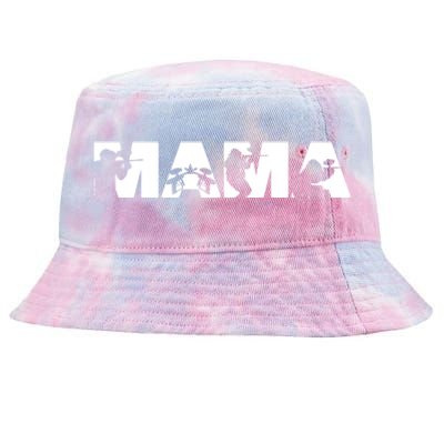 Paintball Mom Paintball Mama Funny Mom Cute Gift Tie-Dyed Bucket Hat