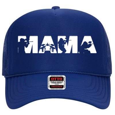 Paintball Mom Paintball Mama Funny Mom Cute Gift High Crown Mesh Back Trucker Hat