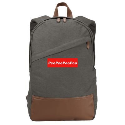 PeePeePooPoo Meme Cotton Canvas Backpack