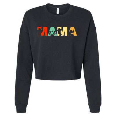 Paintball Mom Paintball Mama Funny Mother's Day Gift Cropped Pullover Crew