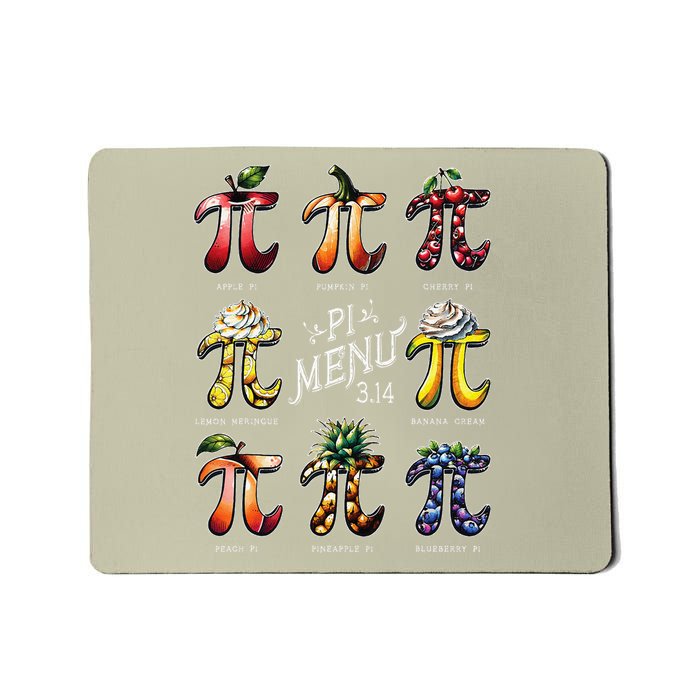 Pi Menu Pi Day 3 Mousepad