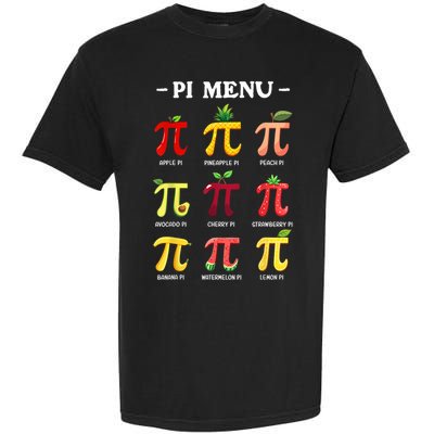 Pi Menu Pi Day 314 Math Teacher Pi Symbol Funny Pie Pun Garment-Dyed Heavyweight T-Shirt