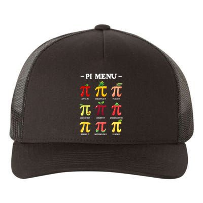 Pi Menu Pi Day 314 Math Teacher Pi Symbol Funny Pie Pun Yupoong Adult 5-Panel Trucker Hat