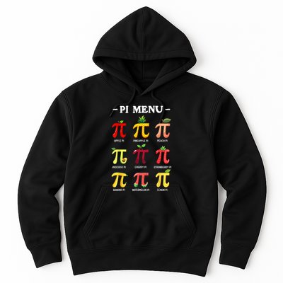 Pi Menu Pi Day 314 Math Teacher Pi Symbol Funny Pie Pun Hoodie