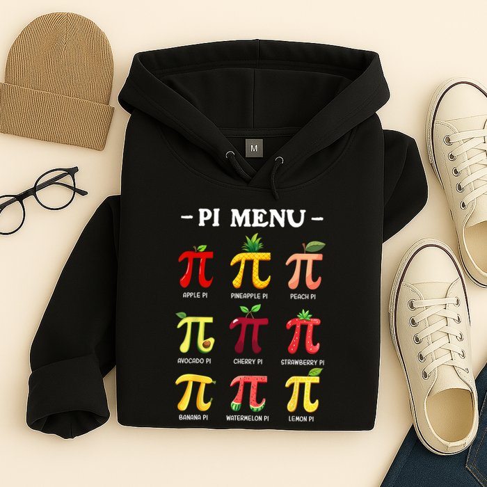 Pi Menu Pi Day 314 Math Teacher Pi Symbol Funny Pie Pun Hoodie