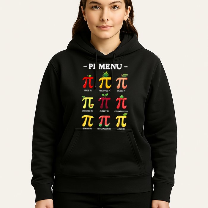 Pi Menu Pi Day 314 Math Teacher Pi Symbol Funny Pie Pun Hoodie