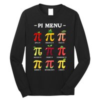 Pi Menu Pi Day 314 Math Teacher Pi Symbol Funny Pie Pun Long Sleeve Shirt