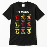 Pi Menu Pi Day 314 Math Teacher Pi Symbol Funny Pie Pun Tall T-Shirt