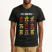 Pi Menu Pi Day 314 Math Teacher Pi Symbol Funny Pie Pun Tall T-Shirt