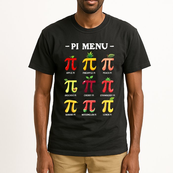 Pi Menu Pi Day 314 Math Teacher Pi Symbol Funny Pie Pun Tall T-Shirt