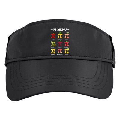 Pi Menu Pi Day 314 Math Teacher Pi Symbol Funny Pie Pun Adult Drive Performance Visor