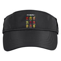Pi Menu Pi Day 314 Math Teacher Pi Symbol Funny Pie Pun Adult Drive Performance Visor