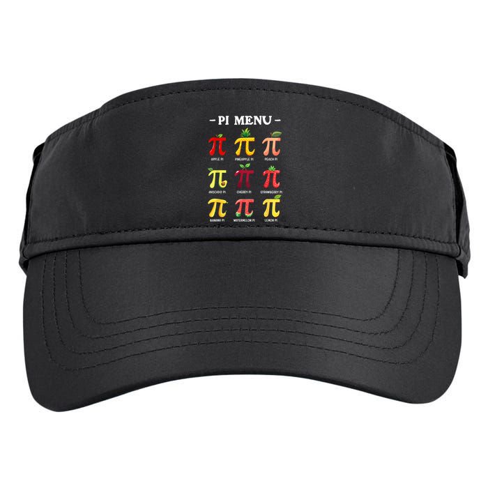 Pi Menu Pi Day 314 Math Teacher Pi Symbol Funny Pie Pun Adult Drive Performance Visor