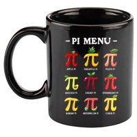 Pi Menu Pi Day 314 Math Teacher Pi Symbol Funny Pie Pun 11oz C Handle Ceramic Mug