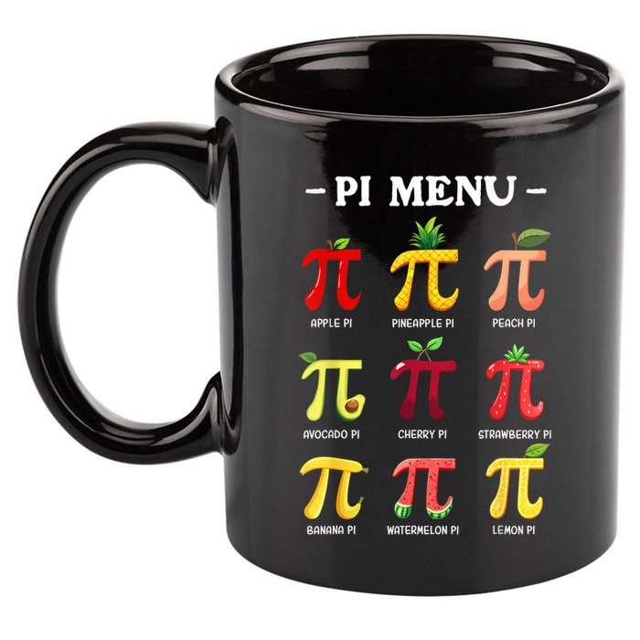 Pi Menu Pi Day 314 Math Teacher Pi Symbol Funny Pie Pun 11oz C Handle Ceramic Mug