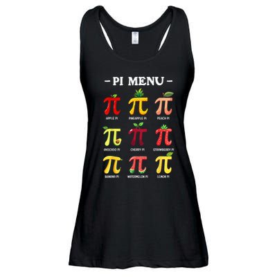 Pi Menu Pi Day 314 Math Teacher Pi Symbol Funny Pie Pun Ladies Essential Flowy Tank