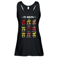 Pi Menu Pi Day 314 Math Teacher Pi Symbol Funny Pie Pun Ladies Essential Flowy Tank