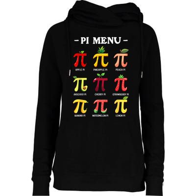 Pi Menu Pi Day 314 Math Teacher Pi Symbol Funny Pie Pun Womens Funnel Neck Pullover Hood