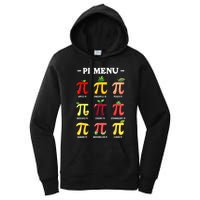 Pi Menu Pi Day 314 Math Teacher Pi Symbol Funny Pie Pun Women's Pullover Hoodie