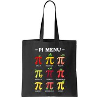 Pi Menu Pi Day 314 Math Teacher Pi Symbol Funny Pie Pun Bag