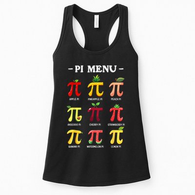 Pi Menu Pi Day 314 Math Teacher Pi Symbol Funny Pie Pun Womens Tank Top