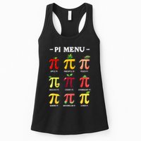 Pi Menu Pi Day 314 Math Teacher Pi Symbol Funny Pie Pun Womens Tank Top