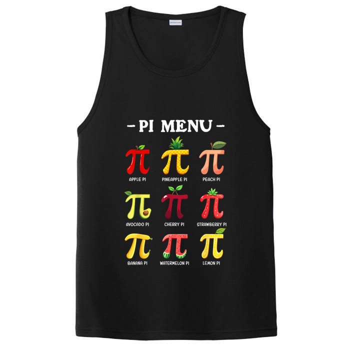 Pi Menu Pi Day 314 Math Teacher Pi Symbol Funny Pie Pun PosiCharge Competitor Tank