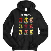 Pi Menu Pi Day 314 Math Teacher Pi Symbol Funny Pie Pun Tie Dye Hoodie