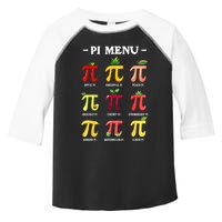 Pi Menu Pi Day 314 Math Teacher Pi Symbol Funny Pie Pun Toddler Fine Jersey T-Shirt
