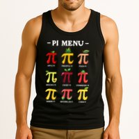 Pi Menu Pi Day 314 Math Teacher Pi Symbol Funny Pie Pun Tank Top