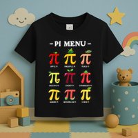 Pi Menu Pi Day 314 Math Teacher Pi Symbol Funny Pie Pun Toddler T-Shirt
