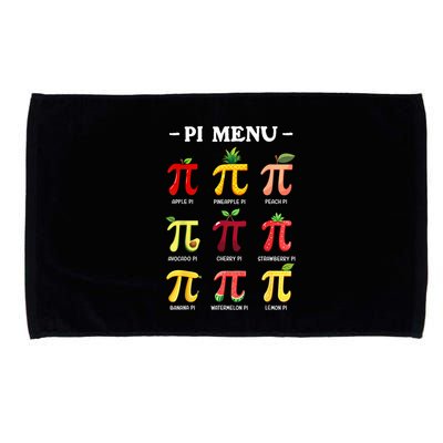 Pi Menu Pi Day 314 Math Teacher Pi Symbol Funny Pie Pun Microfiber Hand Towel
