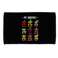 Pi Menu Pi Day 314 Math Teacher Pi Symbol Funny Pie Pun Microfiber Hand Towel