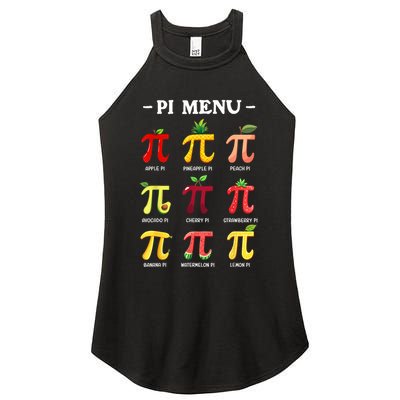 Pi Menu Pi Day 314 Math Teacher Pi Symbol Funny Pie Pun Women's Perfect Tri Rocker Tank