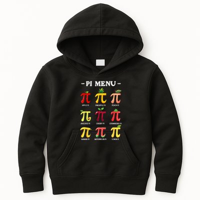 Pi Menu Pi Day 314 Math Teacher Pi Symbol Funny Pie Pun Kids Hoodie