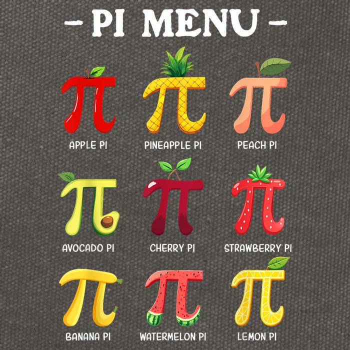 Pi Menu Pi Day 314 Math Teacher Pi Symbol Funny Pie Pun Cotton Canvas Backpack