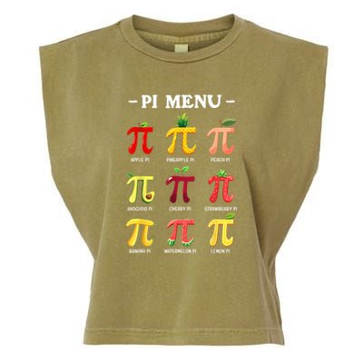 Pi Menu Pi Day 314 Math Teacher Pi Symbol Funny Pie Pun Garment-Dyed Women's Muscle Tee