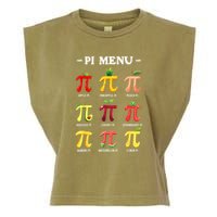Pi Menu Pi Day 314 Math Teacher Pi Symbol Funny Pie Pun Garment-Dyed Women's Muscle Tee