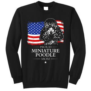 Proud Miniature Poodle Mom American Flag patriotic gift dog Sweatshirt