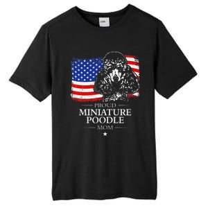 Proud Miniature Poodle Mom American Flag patriotic gift dog Tall Fusion ChromaSoft Performance T-Shirt