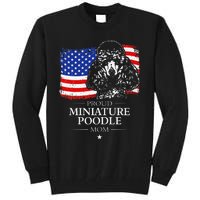 Proud Miniature Poodle Mom American Flag patriotic gift dog Tall Sweatshirt