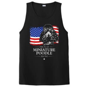 Proud Miniature Poodle Mom American Flag patriotic gift dog PosiCharge Competitor Tank