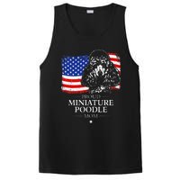 Proud Miniature Poodle Mom American Flag patriotic gift dog PosiCharge Competitor Tank