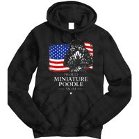 Proud Miniature Poodle Mom American Flag patriotic gift dog Tie Dye Hoodie