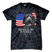 Proud Miniature Poodle Mom American Flag patriotic gift dog Tie-Dye T-Shirt