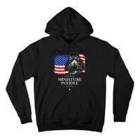 Proud Miniature Poodle Mom American Flag patriotic gift dog Tall Hoodie