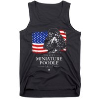 Proud Miniature Poodle Mom American Flag patriotic gift dog Tank Top