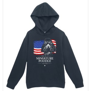 Proud Miniature Poodle Mom American Flag patriotic gift dog Urban Pullover Hoodie