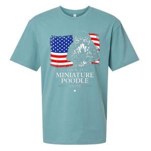 Proud Miniature Poodle Mom American Flag patriotic gift dog Sueded Cloud Jersey T-Shirt